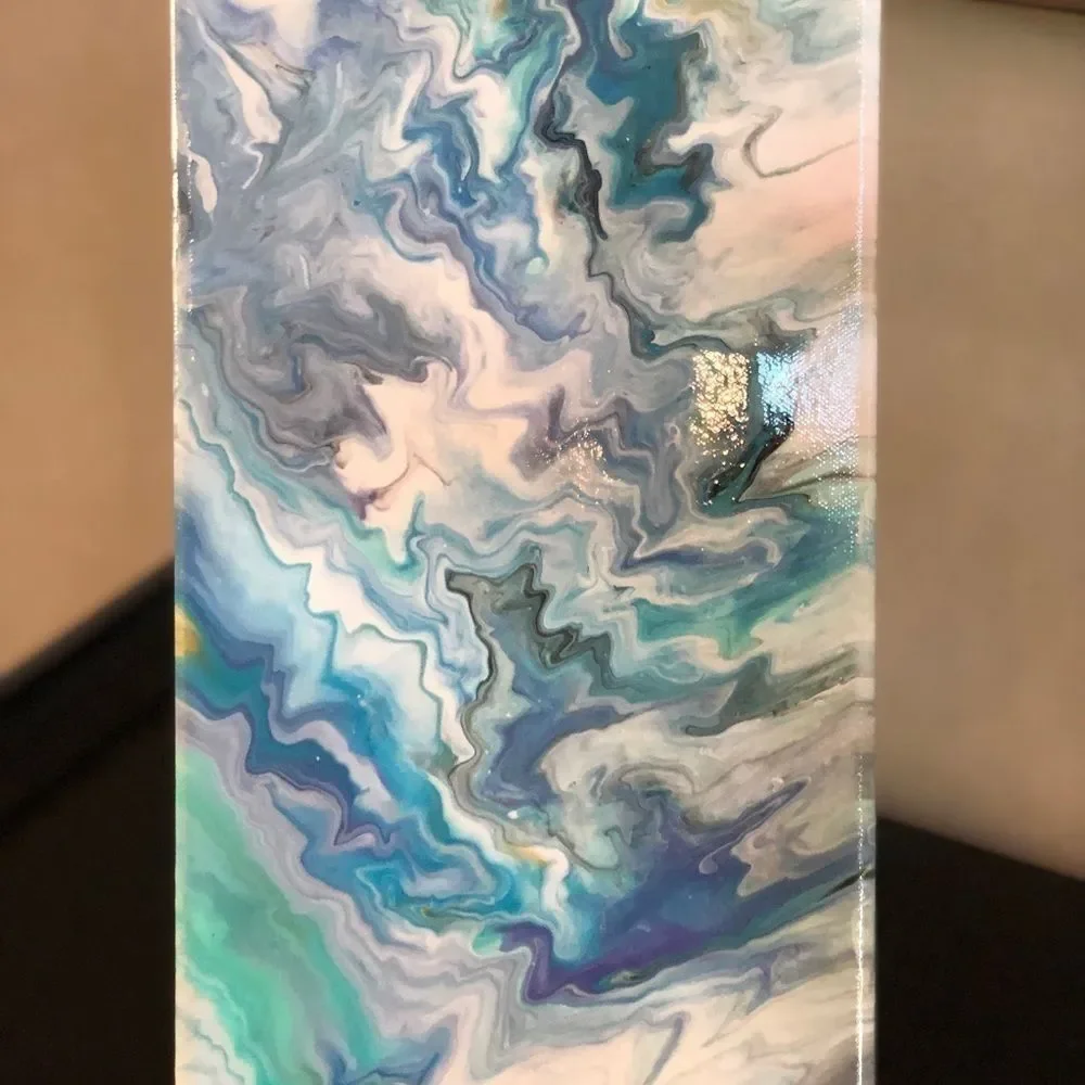 Dutch Pour original 8 x 16 painting